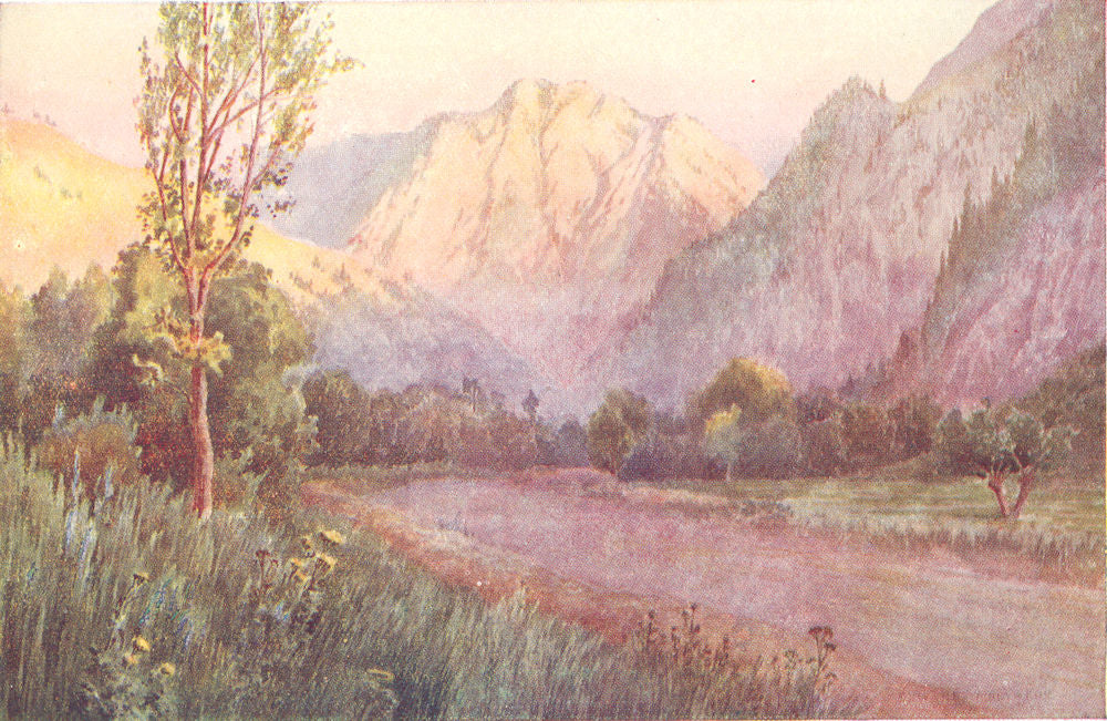 KASHMIR. Rampur, Jhelum Valley road 1924 old antique vintage print picture